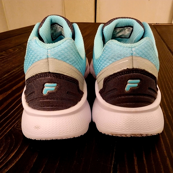 ‼️SOLD‼️ Fila Memory Foam Panorama 9 Running Shoes Grey Aqua Blue Size 8.5 - Picture 2 of 12